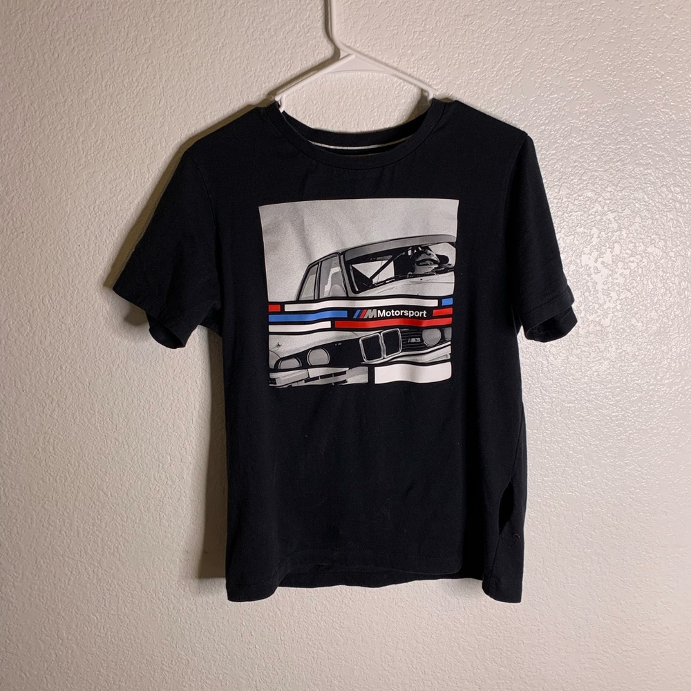Black motor sports tee